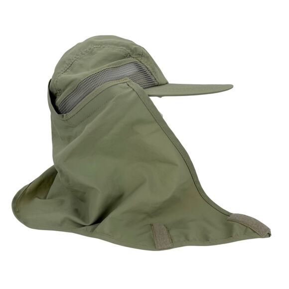 Dorfman Pacific DPC Removable Flap Sun Shade Hat Cap Mesh Khaki Nylon Poly OS - Picture 4 of 9